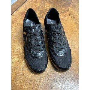 Vtg Y2k DKNY Lace Up Wedge Black Sneaker Sz: 10